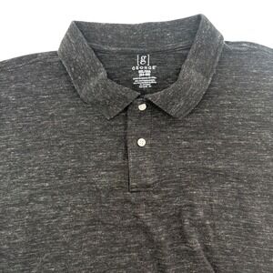 George Mens 3XL Gray Heather Short Sleeve Polo Shirt Casual Everyday‎ Top